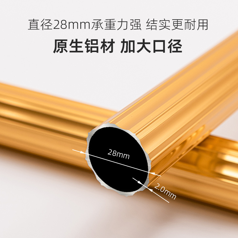 Varilla romana de aleación de aluminio engrosada, varilla de cortina de lujo ligera, pista silenciosa de doble varilla simple y doble, accesorios de soporte lateral superior al por mayor