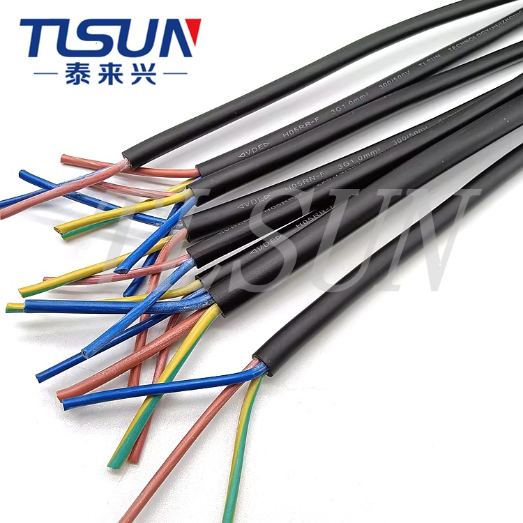 CE/VDE标准线 H05RR-F H05RN-F H07RN-F 橡胶线  耐磨耐油室内外