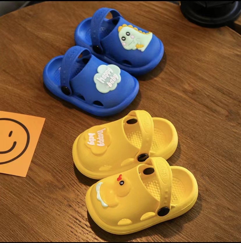Children's Cave Shoes Summer Cute Boys and Girls Slippers Children's Platform Sole Small and Medium-Sized Children's Indoor and Outdoor Wear Boys Baby Slippers
