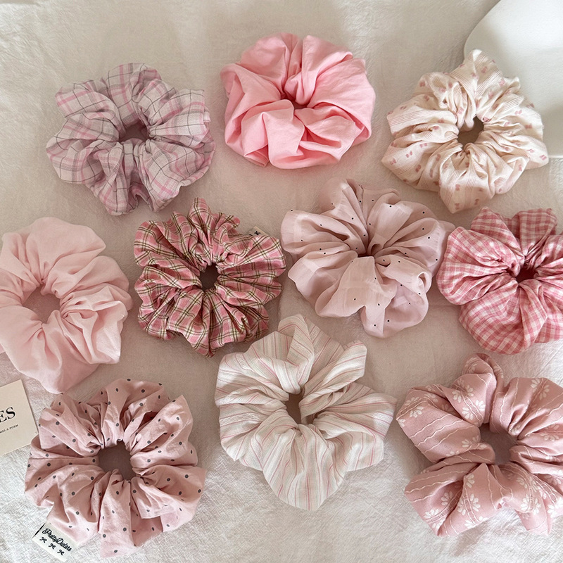 Cream-Colored Fluffy Cloud Hair Tie 2026 New Style Bun Ponytail Hair Rope Sweet Versatile Hair Accessory