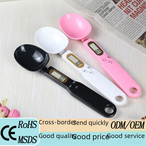Electronic Measuring Spoon Scale, Small Household Electronic Scale, Weighing Spoon, Kitchen Ingredient Food Scale, Cat Food Weighing Scale