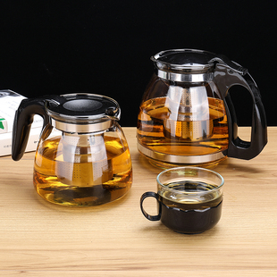 ✅ Tea Bar Machine Universal Kettle High Temperature Resistant Thickened Glass Stainless Steel Filter Teapot Tea Set Large Capacity
