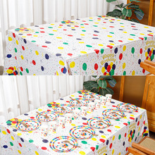 一次性气球款生日桌布PE材质跨境派对装饰彩色气球儿童大号桌布