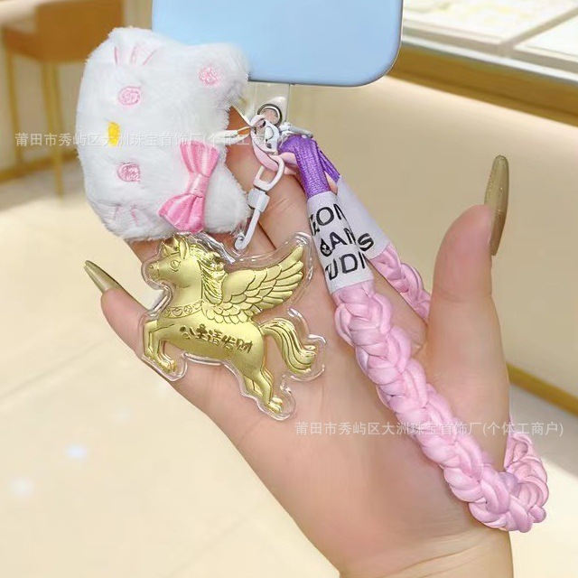 Año del Caballo de oro llavero de automóvil pequeño colgante 999 dinero de inmediato bolso llavero personalizado pequeño regalo