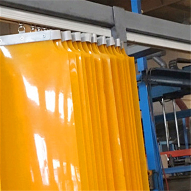 Processing mobile anti-arc light soft curtain sliding folding door curtain sliding type welding light shading curtain