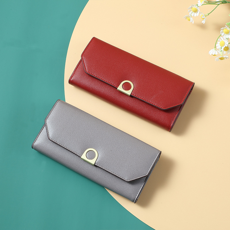 Cartera de mujer de moda billetera de mujer billetera tríptica nueva Tarjeta larga multi-Tarjeta titular monedero bolsa de plata