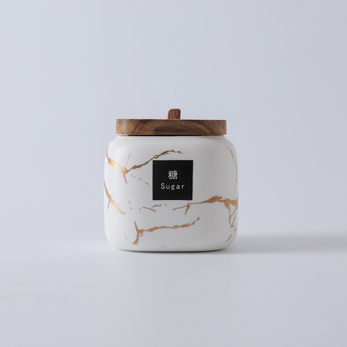 Белый сахар может+деревянная крышка+ложка