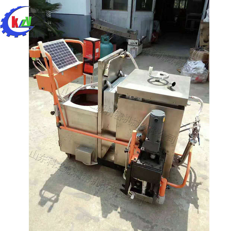 手推式太阳能沥青灌缝机 电加热路面填缝机 小型市政公路灌缝设备