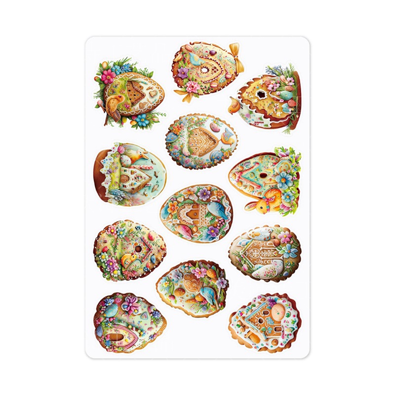 2024 Nueva etiqueta engomada de la decoración del Partido de Pascua conejo Carnaval fiesta de vacaciones etiqueta engomada del diario