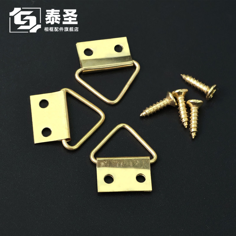 泰聖フォトフレーム部品45pcs金双穴三角掛けセット|undefined