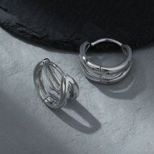 双环耳环男2022新款潮耳饰女潮流个性男款单只网红个性耳钉男