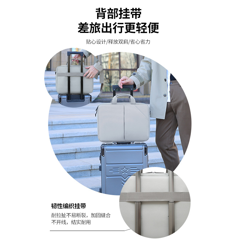 2025 nuevo 15.6 pulgadas bolso de computadora simple de gran capacidad de un solo hombro bolso de viaje de negocios bolso portátil