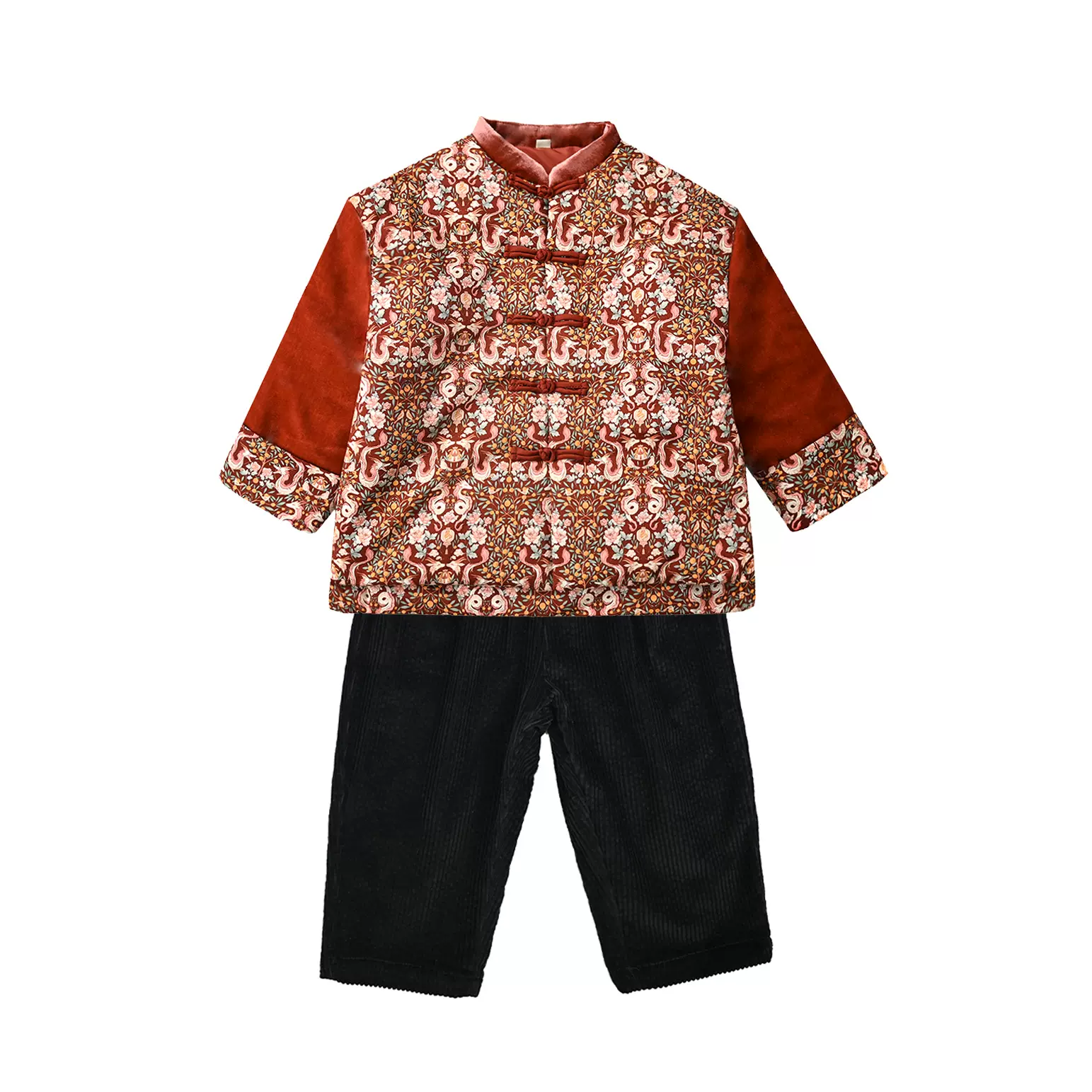 男童棉服加厚冬季儿童冬装夹棉外套秋冬款拜年服棉衣洋气棉袄