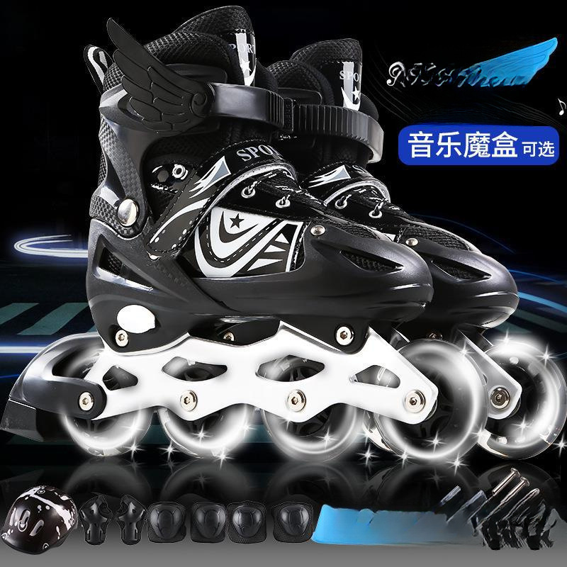 Children's Adjustable Roller Skates for Boys and Girls, Full Set of Roller Skates, Beginner Skates