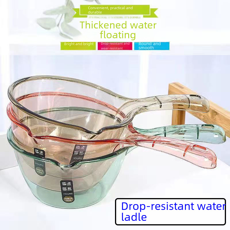 Plastic big creative transparent water ladle for home use