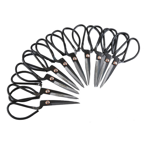 Factory wholesale sharp and convenient black No. 1 civilian scissors, household large scissors, cloth scissors, fish head scissors, bird beak scissors