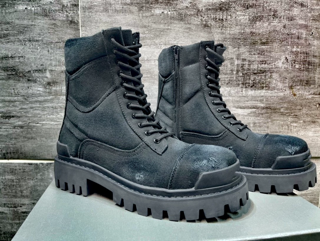 Mid-length Martens Leather Demi‑Season Boots, Cowhide, Chunky Lug Sole