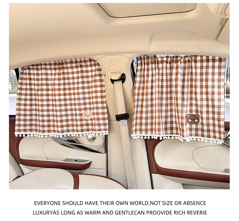 Cartoon car sunshade curtain creative suction cup car children's heat insulation sunshade cute cartoon car curtain