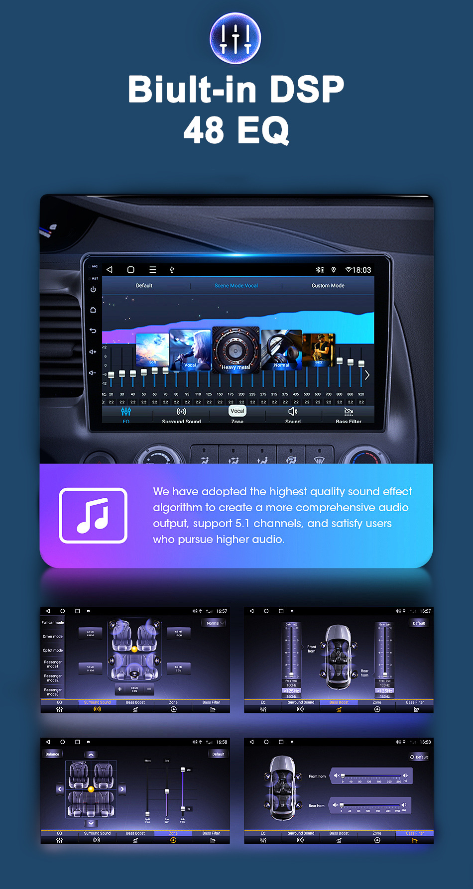 Cross-border applicable Lada Granta 2018-2019 car multimedia Bluetooth rear view Carplay navigation