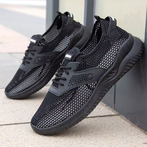 Men's Mesh Air-Permeable Lightweight Casual Shoes with Large Open Mesh, Summer Thin Mesh Sneakers with Hollow Design for Men