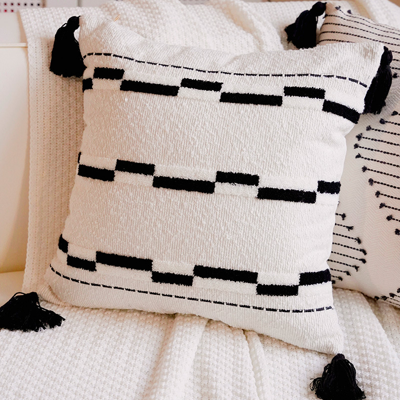 Sofá de estilo de crema de estilo nórdico lujoso cama ventana flotante sofá almohada cojín almohada image 18