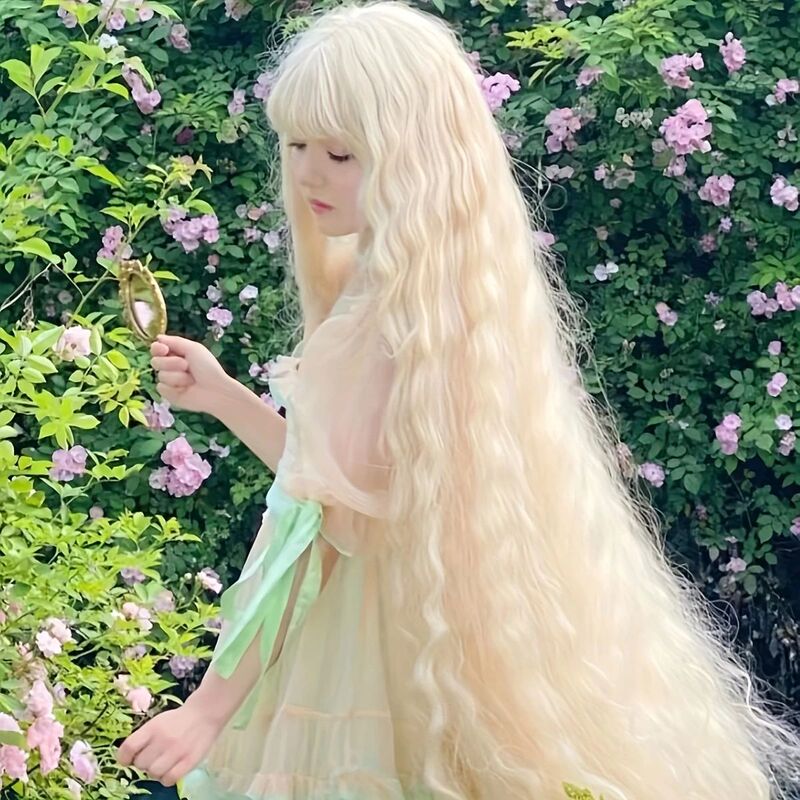 Mengqian Wig Female Angel White Long Hair Lolita Corn Wool Curly Forest Photo Long Curly Hair Manufacturer Ready Stock Mengqian Wig Female Angel White Long Hair Lolita Corn Wool Curly Forest Photo Long Curly Hair Manufacturer Ready Stock