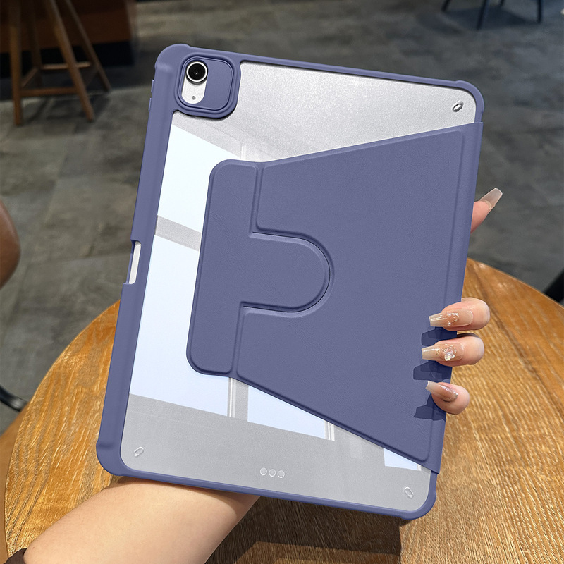 iPad Protective Case Pro11 Acrylic 720 Degree Rotatable Anti-Bending Mini7 Anti-Fall Ia16 Tablet Protective Case iPad Protective Case Pro11 Acrylic 720 Degree Rotatable Anti-Bending Mini7 Anti-Fall Ia16 Tablet Protective Case