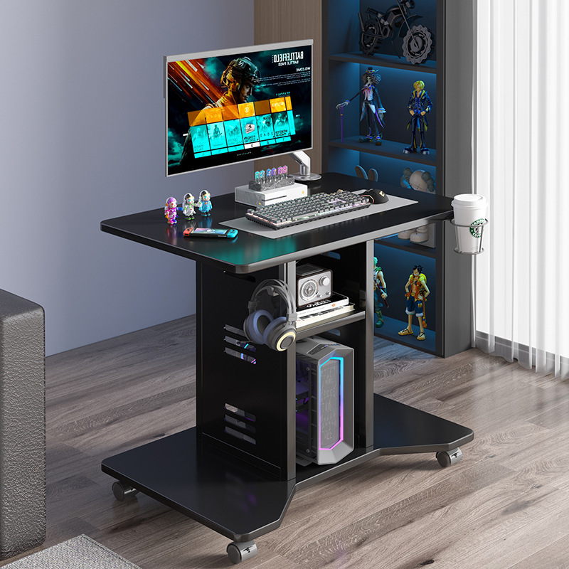 Solid Wood Computer Desk Home Bedroom E-Sports Table Desktop Can Hold Host Mobile Small Table Bedside Office Writing Desk