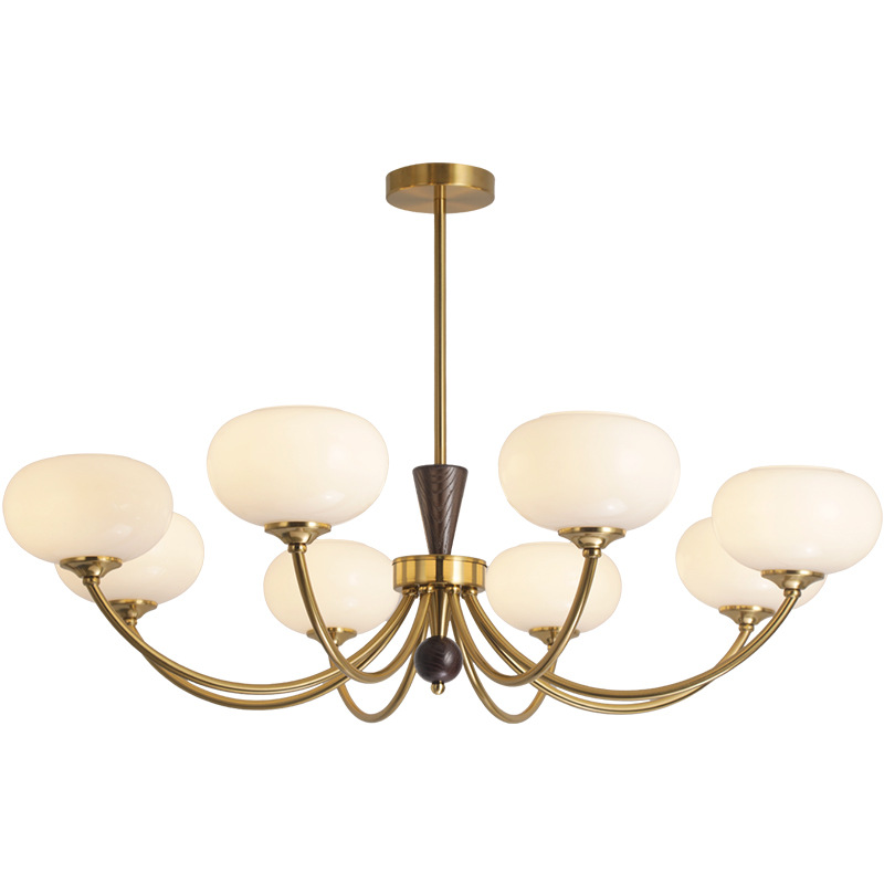 Lámpara de la sala de estar medieval Nanyang retro nuevo estilo simple de vidrio atmósfera de la sala de estar lámpara principal protector de ojos de la montaña lámpara 194L