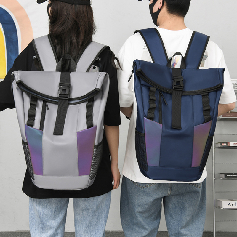 2023 nueva mochila de computadora de gran capacidad para hombres casuales moda contraste color viaje de negocios mochila antirrobo para computadora