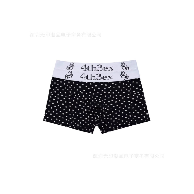 Cross-Border Personalized Star Print Unisex Shorts, Factory Direct Supply, Comfortable Double Waistband Design, Loose Fit, Wholesale