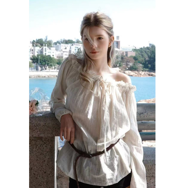 Now the New 2026 Autumn Collection from Korean Designer Letterf*Ommoon Features a One-Shoulder Ruffled Shirt