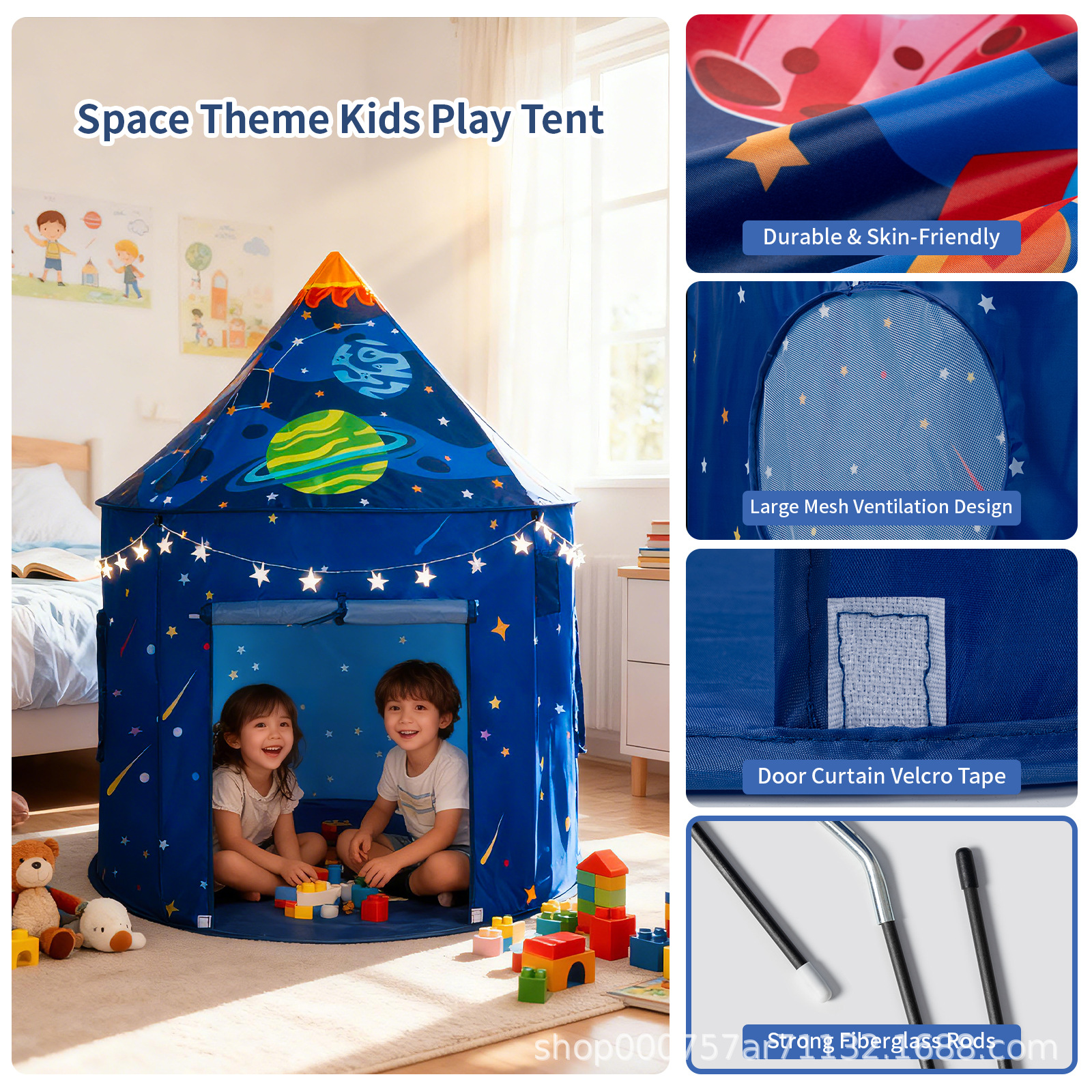 Indoor and Outdoor Castle Amazon Cross-Border Wholesale Tent Toy Playhouse Astronaut Children's Rocket Tent