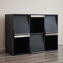 中式简约现代实木书柜组合柜高级感客厅边柜储物柜杂志柜陈列柜