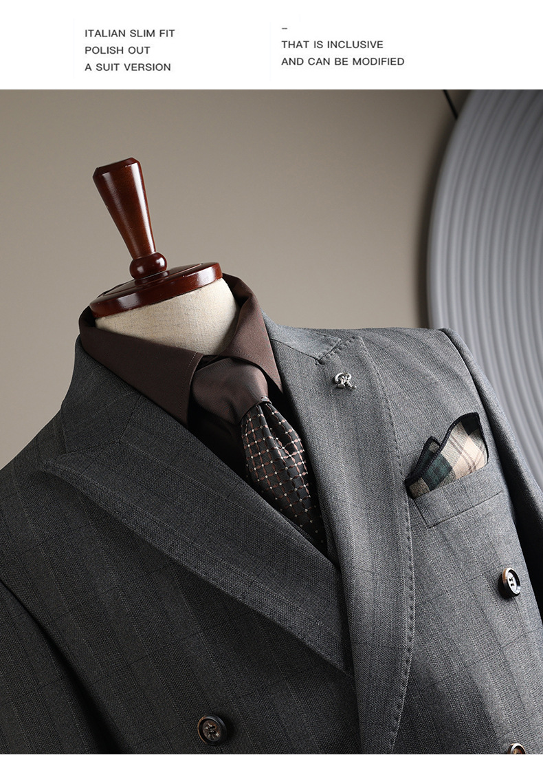Men's Slim Fit Suit Professional Business Formal Wedding Attire_voghion.com