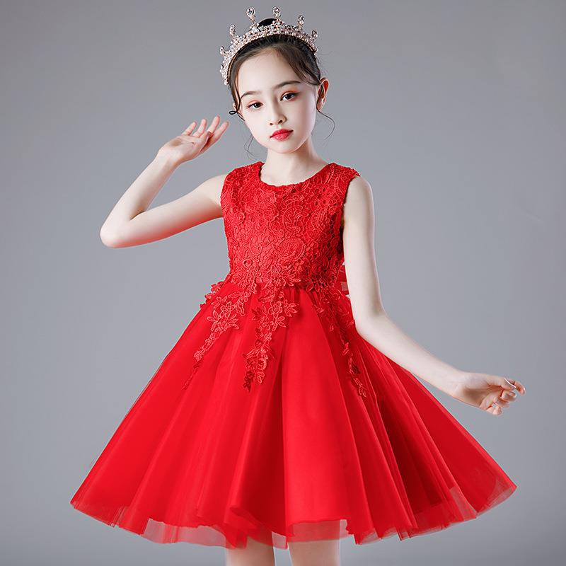 Vestido de princesa de niños de verano ropa de niños vestidos de verano de chicas vestidos de niños pequeños y medianos vestidos de espectáculo de ropa