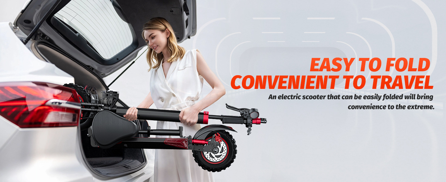 Overseas Warehouse Portable Mobility Scooter Scooter with Seat Foldableing Off-Road Electric Scooter for Adults