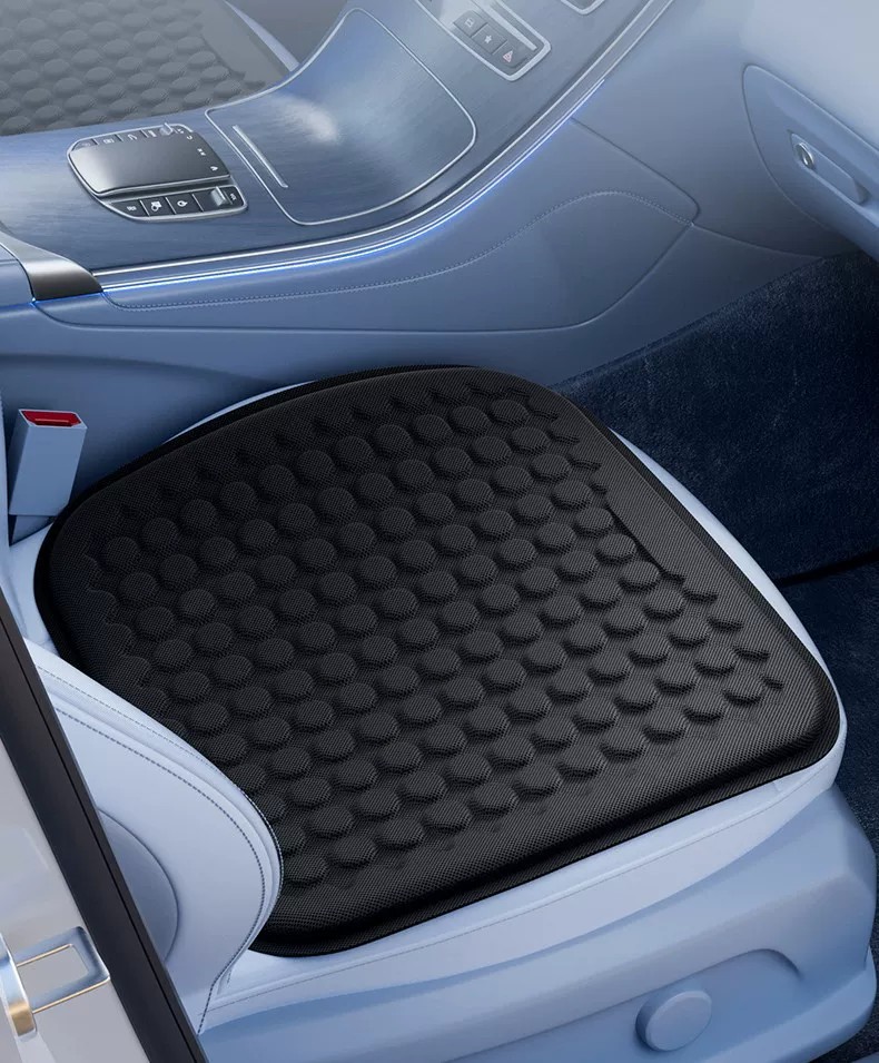 Car summer cooling seat cushion, single-piece, ventilated, breathable, suitable for all seasons, with a premium feel, made of gel and ice silk material