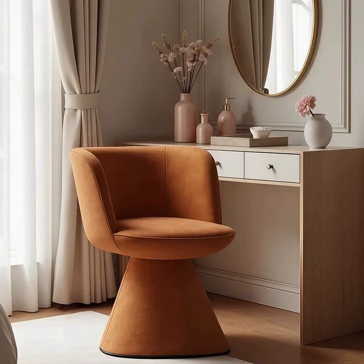 Одиночное кресло-диван, простой дизайнерский стул для макияжа, вращающееся итальянское кресло для отдыха, высококачественный табурет для макияжа, легкий роскошный одиночный стул.