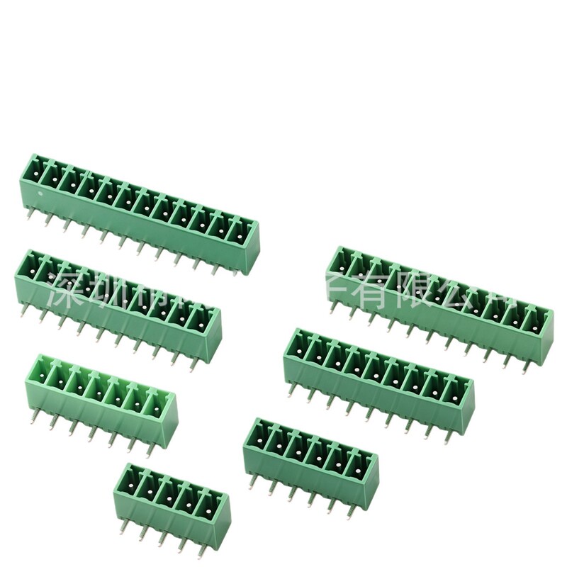 プラグイン PCB 端子台曲針 15EDGR-3.81mm2/3/4/5/6/7/8/9/10P グリーンエンド|undefined