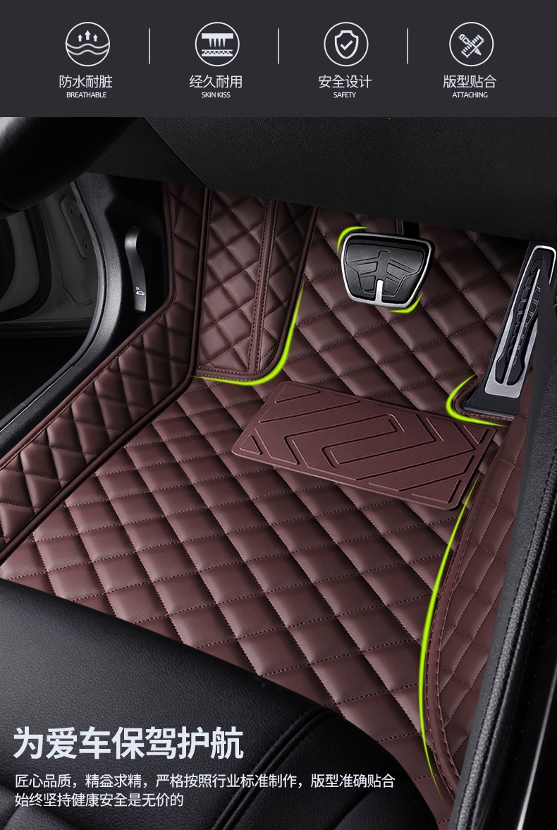 Full-coverage car floor mats, custom-made for specific car models, suitable for both old and new models, silk loop floor mats, custom-made waterproof interior car mats