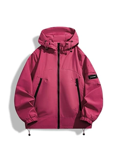 冲锋衣春秋季新款潮牌宽松工装防风防水夹克连帽登山服外套
