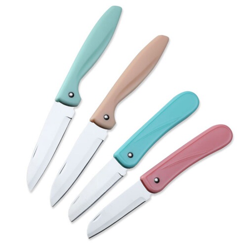 Nordic style fruit knife paring knife household kitchen foldable kitchen stainless steel melon and fruit knife portable pocket knife
