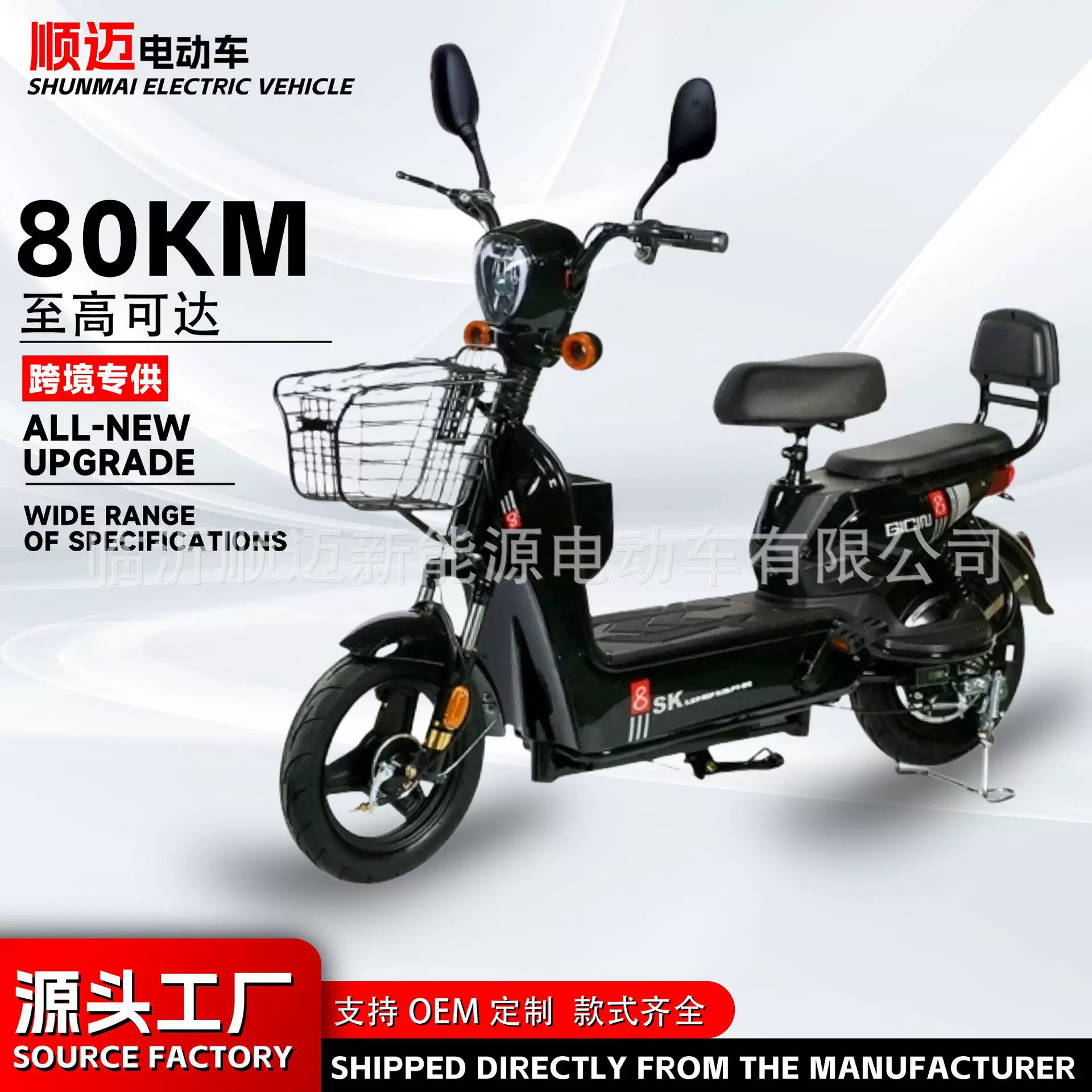 跨境外贸金鹰电动车通勤电动自行车双人48v电瓶车源头工厂直供