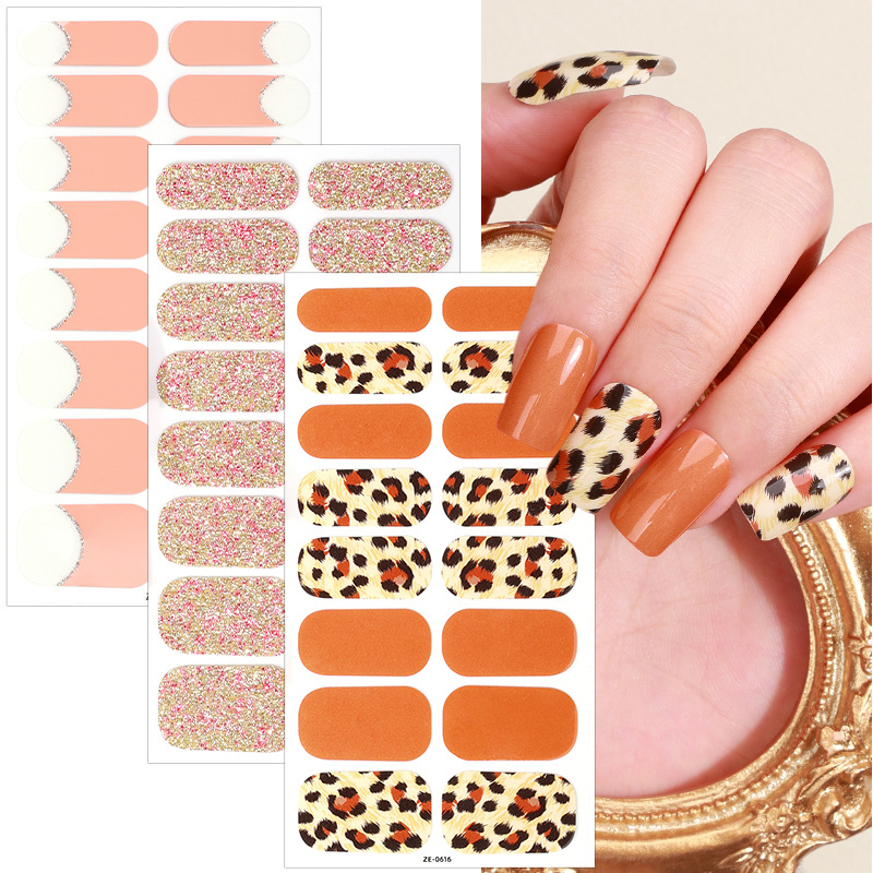 waterproof solid color nail stickers for nails
