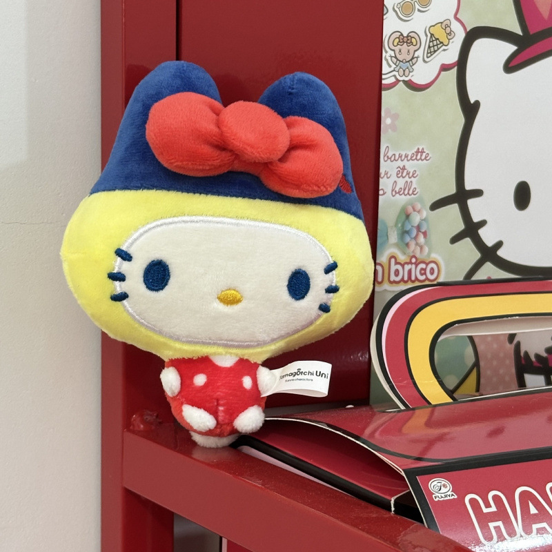 黑色草帽kitty帽宝宝挂件爱心扣公仔玩偶可爱赫本风挂饰钥匙扣|undefined