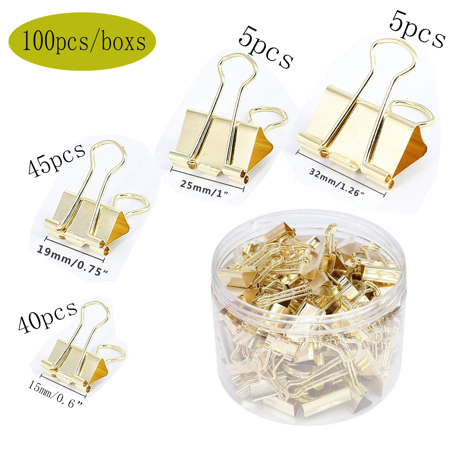 Juego de combinación de venta caliente transfronteriza Papelería Clip de cola larga de color Clip de cola de milano negro Clip de boleto de encuadernación de metal Clip de papel de prueba