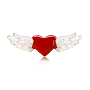 New creative alloy enamel angel wings love brooch simple fashion ladies dress corsage jewelry pins
