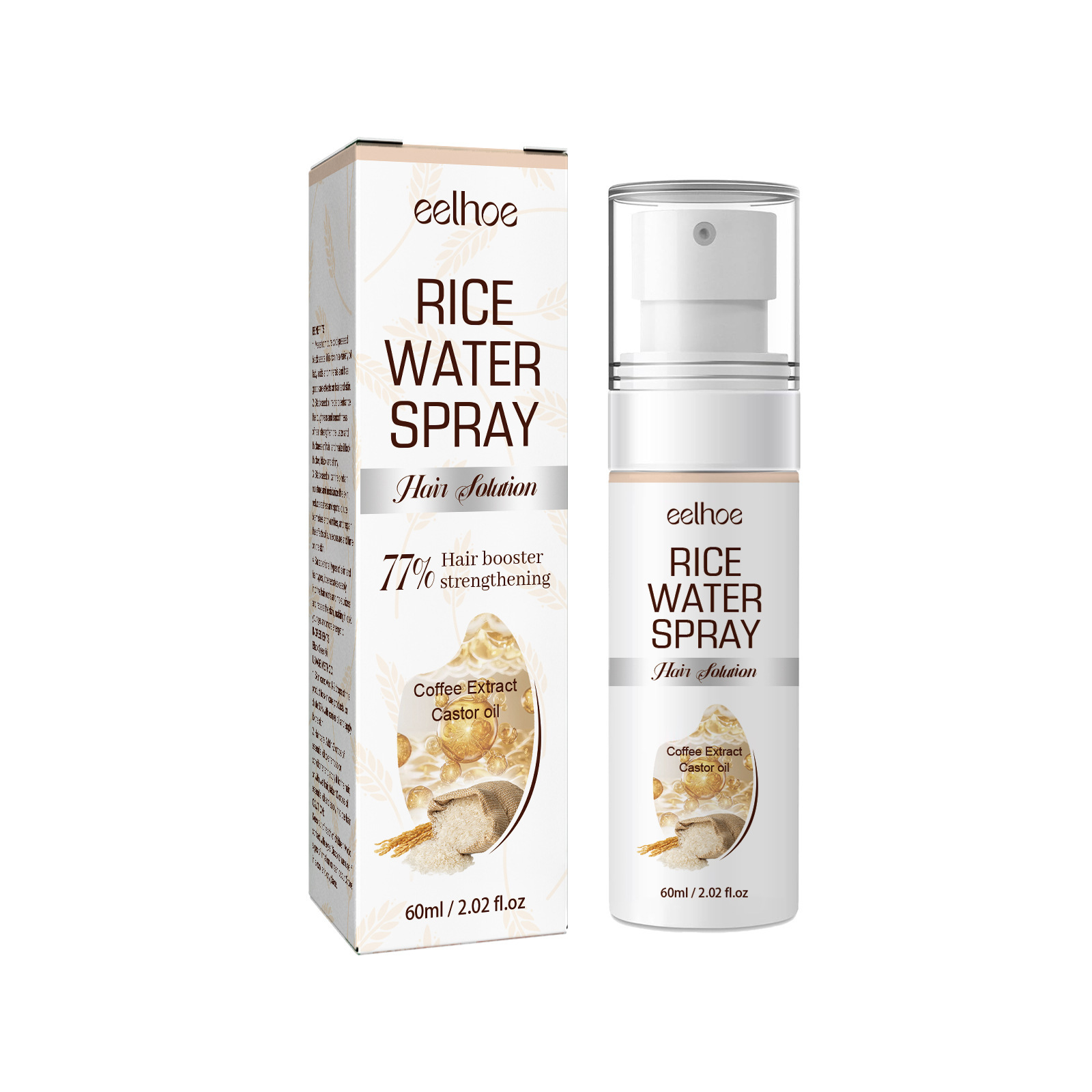EELHOE Rice Thick Hair Spray Repariert geschädigtes Haar, nährt die Kopfhaut, beugt Haarausfall vor und festigt das Haarpflegespray_voghion.com
