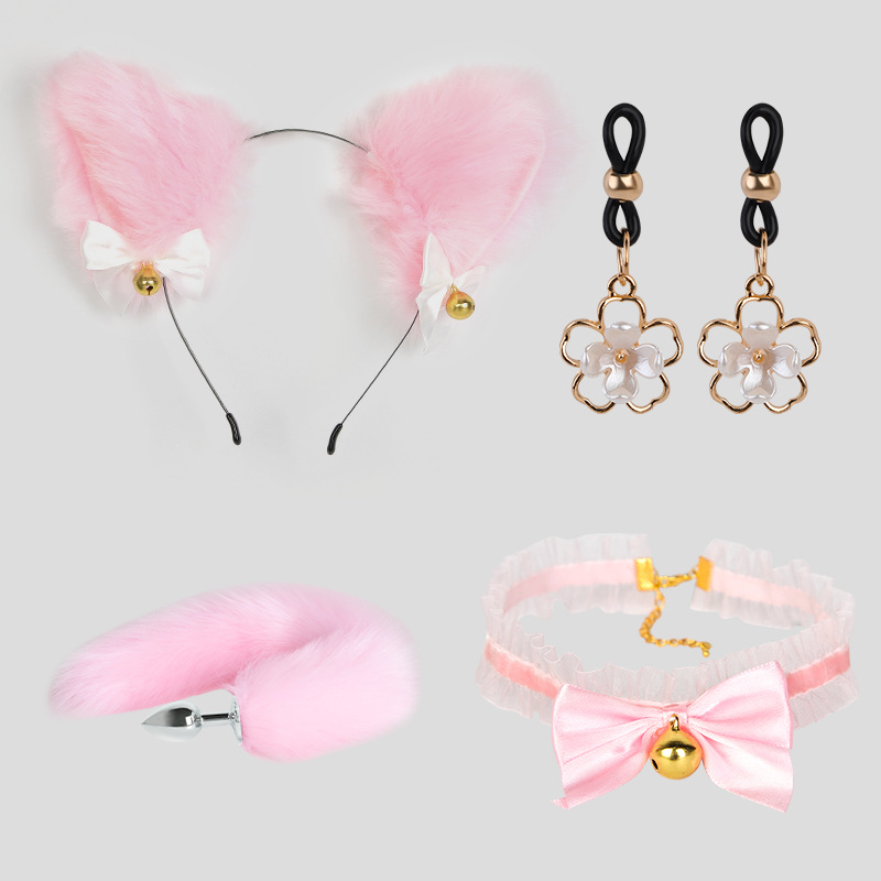 Sm趣味道具セット福瑞制御束縛調教道具尻尾肛門プラグ首輪手錠乳クリップ成人用品